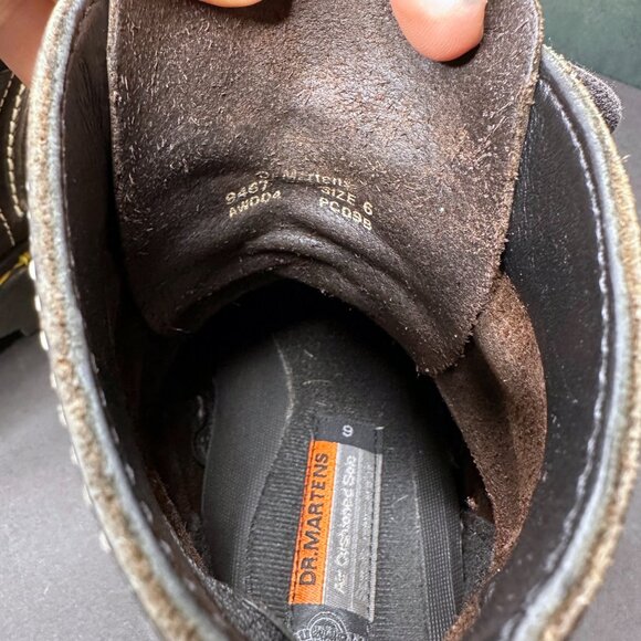 Dr Martens ENGLAND Ankle Boots Vintage Lace Up Brown Leather US 8 UK 6 eye 90s - Picture 8 of 12